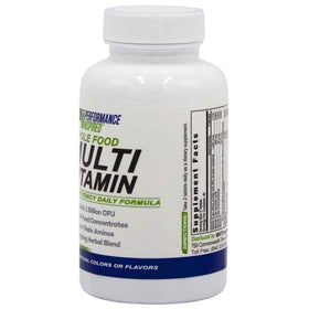Vue de près des comprimés de Multivitamines Entières PERFORMANCE INSPIRED