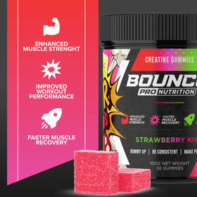 Vue de près des Gummies de Créatine Monohydrate Bounce Pro
