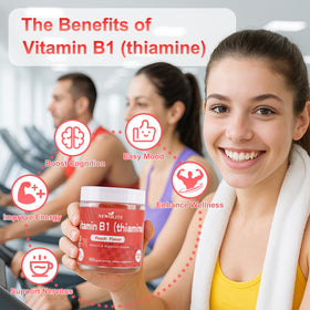 Vue de près des gummies Vitamine B1 NEWOLITE
