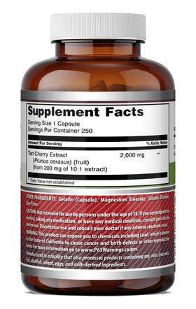 Vue de profil de la bouteille de cerise acide Amazing Nutrition