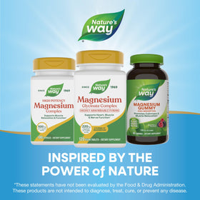 Vue de profil des comprimés de Glycinate de Magnésium Nature's Way