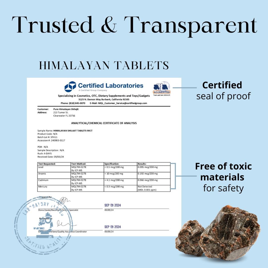 Vue de profil du conteneur de Pure Himalayan Shilajit
