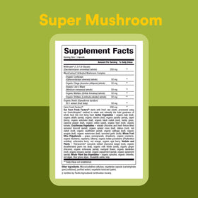 Vue de profil du flacon de Super Mushroom Natural Factors
