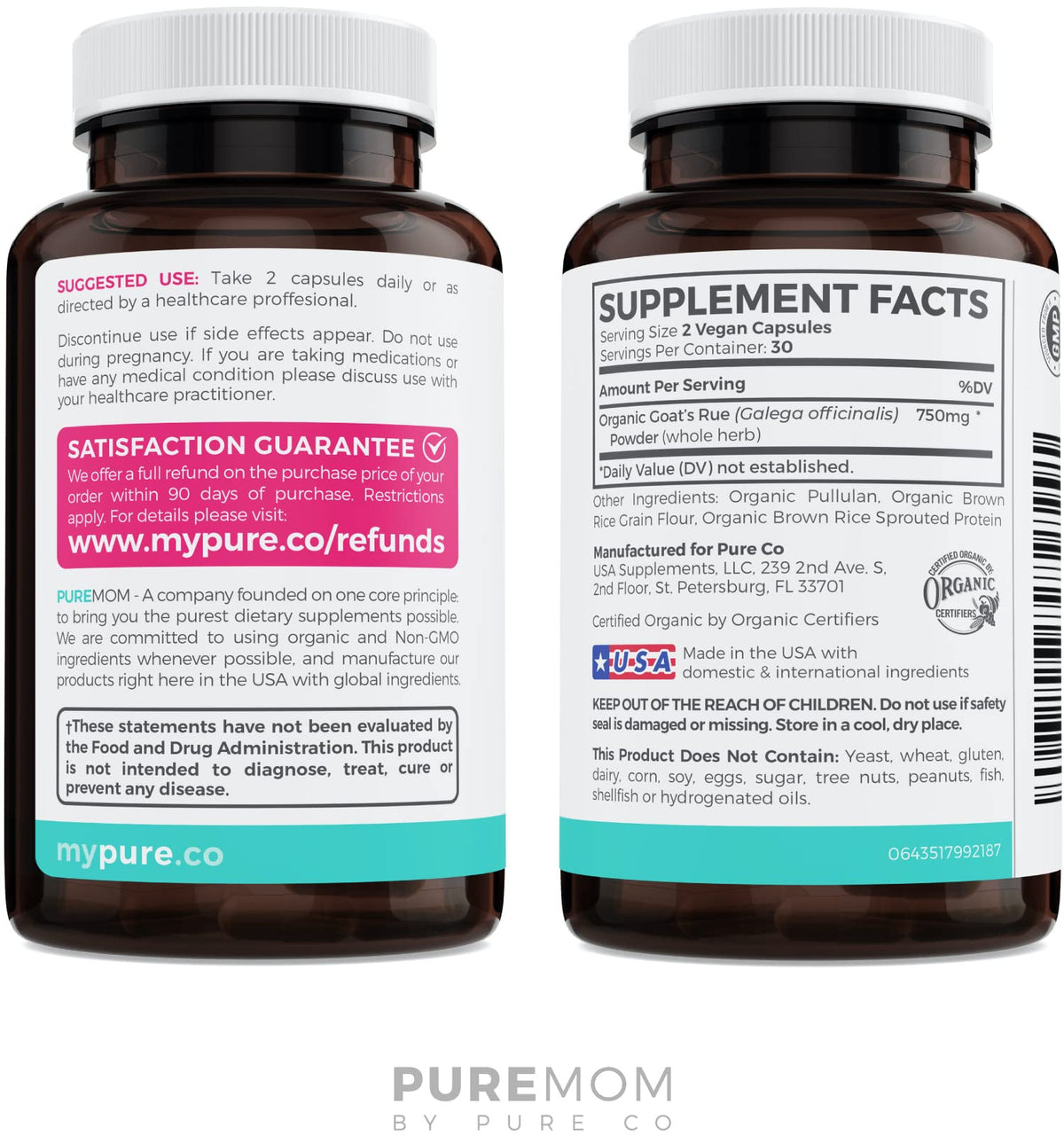 Vue de taille du flacon de Rue de Chèvre BIO PURE CO