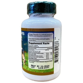 Vue des 4 bouteilles de Complexe de Placenta de Mouton Nu-Health