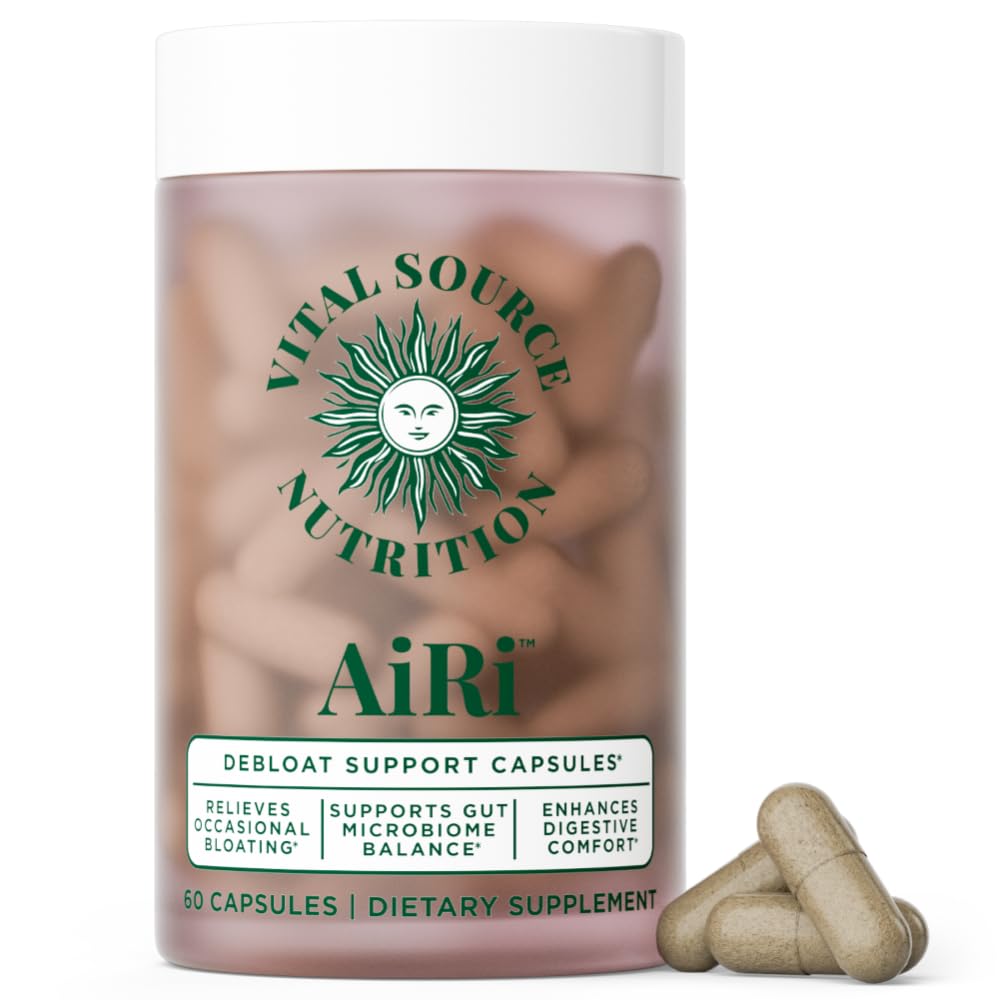 Vue des capsules AiRi de Vital Source Nutrition sur une table