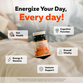 Vue des capsules d'extrait de champignon cordyceps bio Triquetra Health