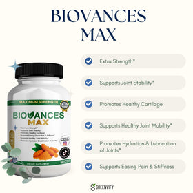 Vue des capsules de Biovances Max de GRENVIFY dans une main