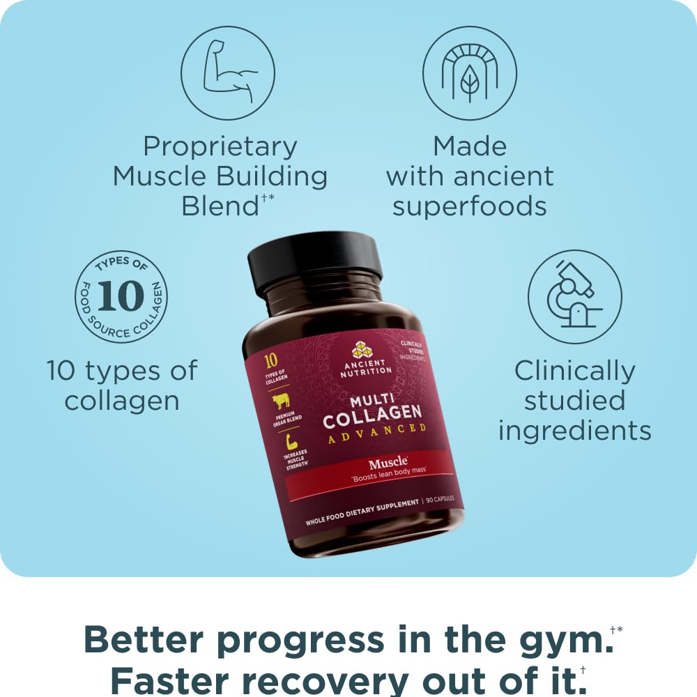 Vue des capsules de collagène multi avancé d'Ancient Nutrition