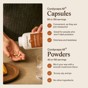 Vue des capsules de Cordyceps dans leur emballage