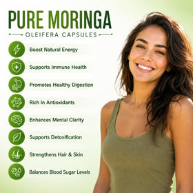 Vue des capsules de Moringa MEDI BOTIC sur une table
