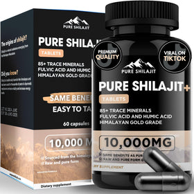 Vue des capsules de Shilajit Pur dans un verre