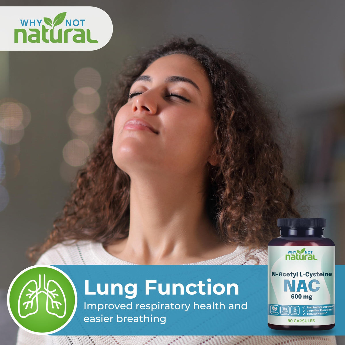 Vue des capsules NAC 600 mg dans leur flacon
