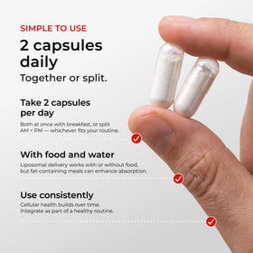 Vue des capsules Neurogan Précurseur d'Urolithine Pro+ sur une table