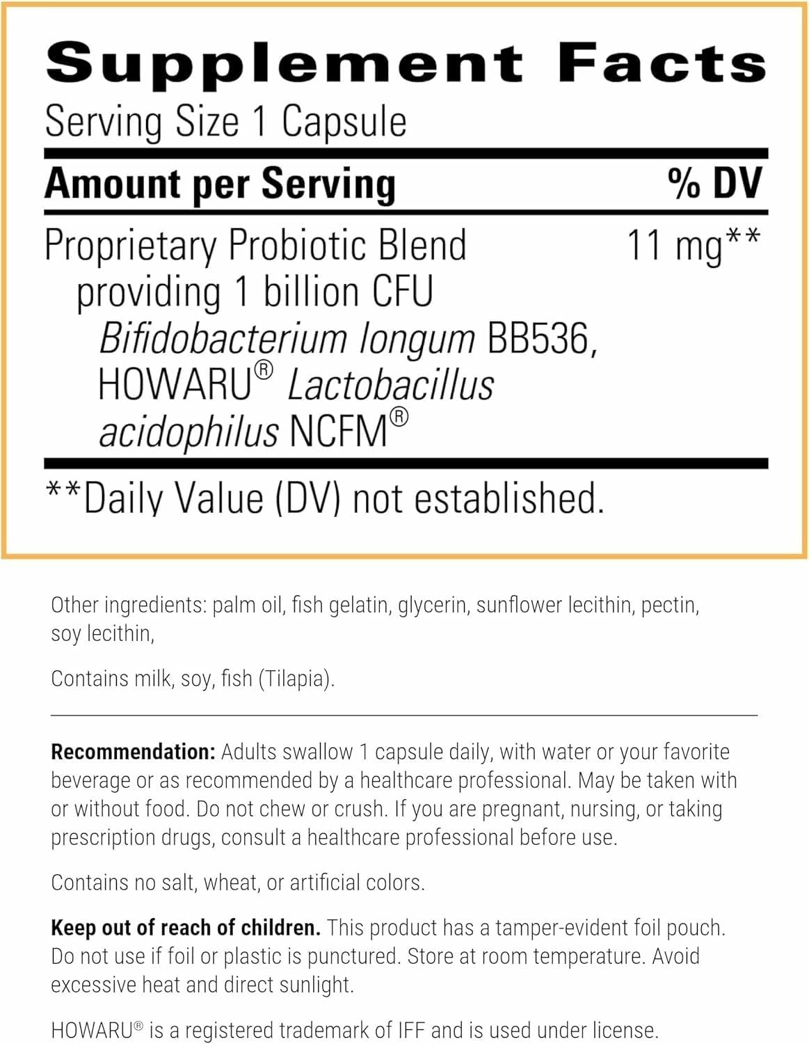 Vue des capsules Probiotic Pearls d'Integrative Therapeutics