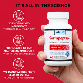 Vue des capsules Serrapeptase d'AST Enzymes