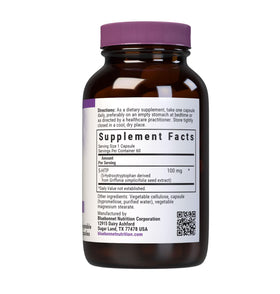 Vue des capsules végétales 5-HTP BlueBonnet, format 100 mg