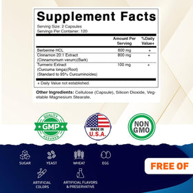 Vue des capsules végétariennes de Vitamatic Berberine