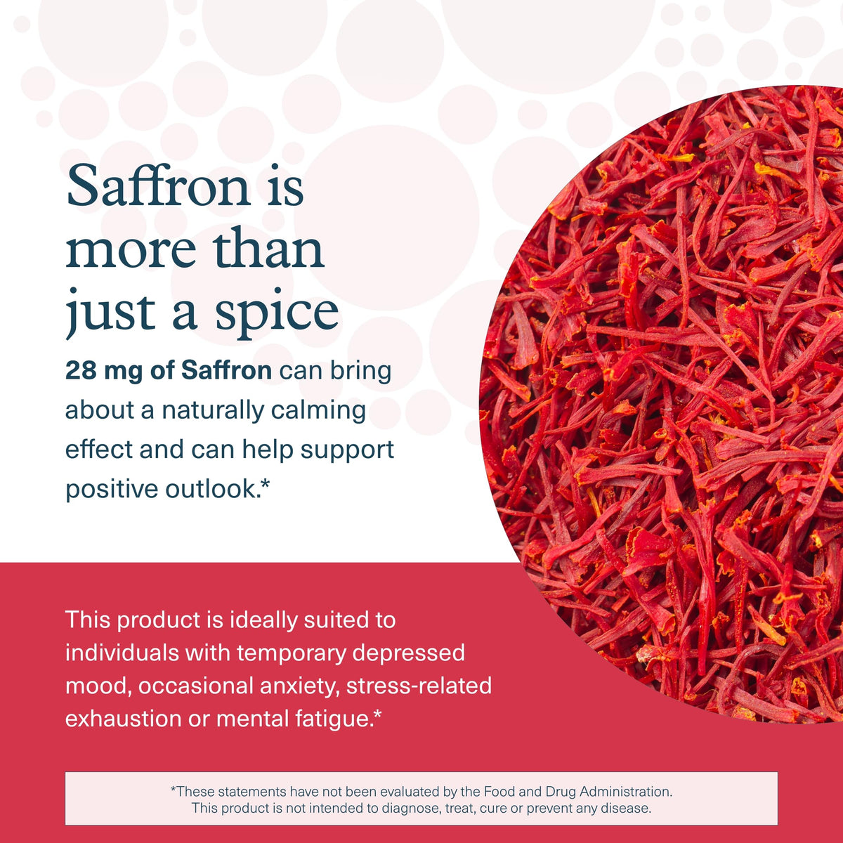 Vue des capsules Youtheory Saffron sur une table en bois