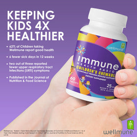 Vue des comprimés à croquer daily wellness Health Basics pour enfants