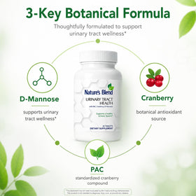 Vue des comprimés de Nature's Blend D-Mannose