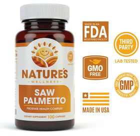 Vue du complément Saw Palmetto de Natures Wellness, côté