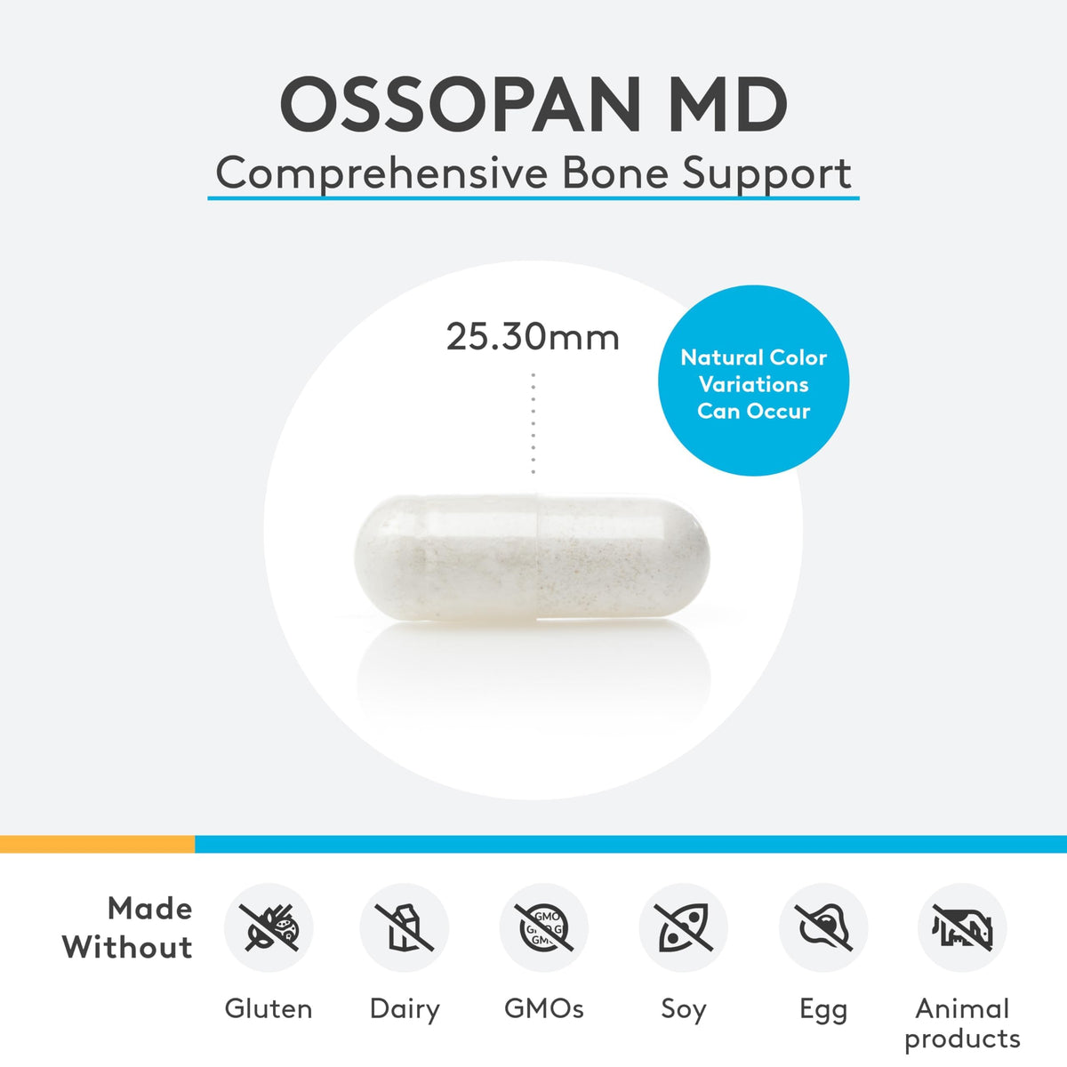Vue du dessus de XYMOGEN Ossopan MD capsules