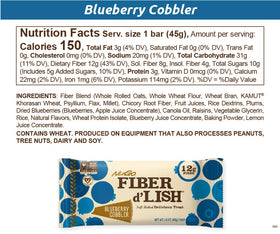 Vue du dessus des barres NuGo Fiber d'Lish