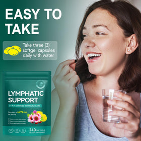 Vue du dessus des gélules J&H Drainage Lymphatique dans leur packaging