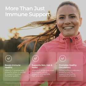 Vue du dessus du flacon de Vitamine C Livingood Daily