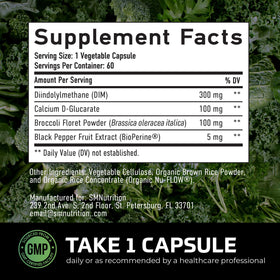 Vue du DIM 300mg de SMNutrition avec arrière-plan neutre
