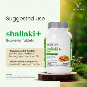 Vue du dos de l'emballage Vedistry Boswellia Serrata 700mg