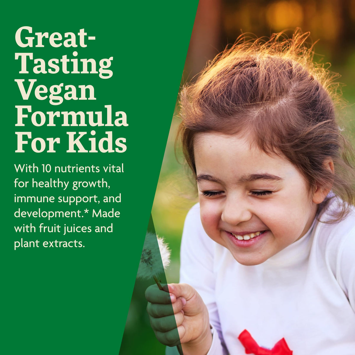 Vue du dos du flacon de Floradix Kinder Love Multivitamine