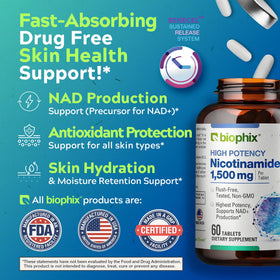 vue du dosage de biophix B-3 Nicotinamide 1500 mg