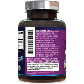 Vue du dosage de magnésium citrate 1000mg en capsules