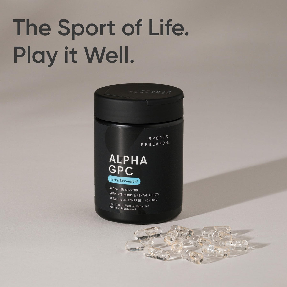 Vue du dosage recommandé pour Alpha GPC 630mg