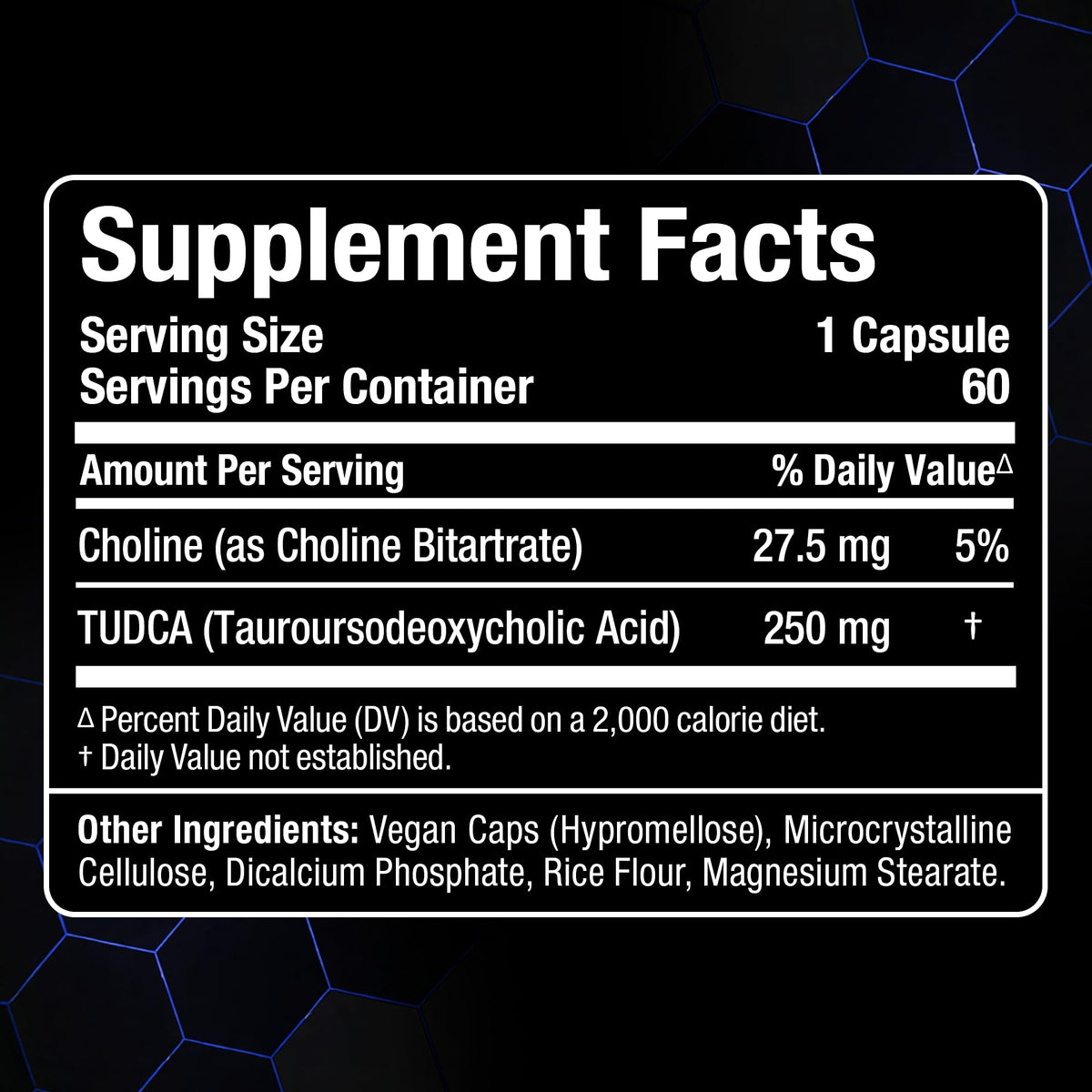 Vue du flacon ALLMAX TUDCA avec arrière-plan neutre