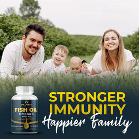 Vue du flacon d'huile de poisson Omega 3 Dr. JOEL'S ouvert