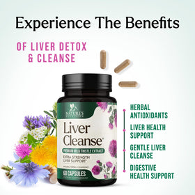 Vue du flacon de chardon-Marie Nature's Nutrition avec capsules à l'intérieur