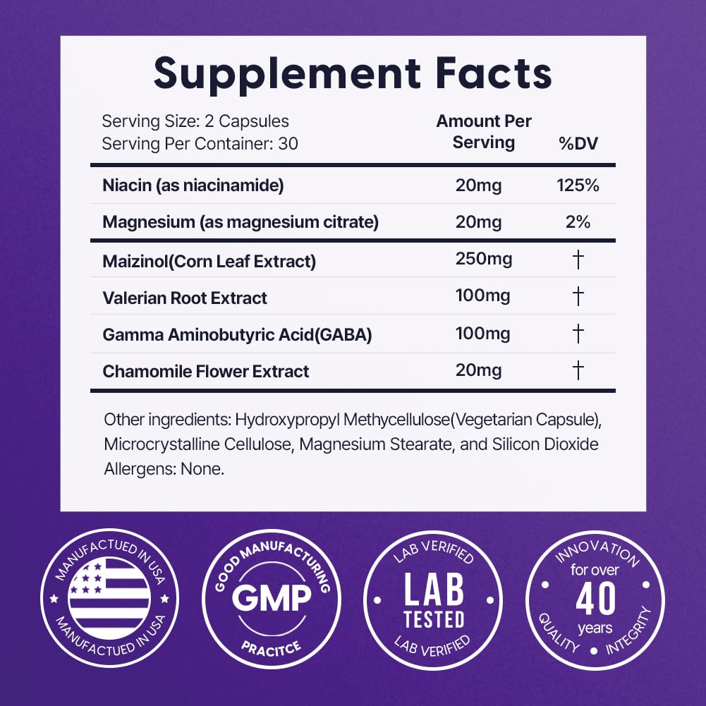 Vue du flacon de complément alimentaire Univera pour le sommeil avec capsules