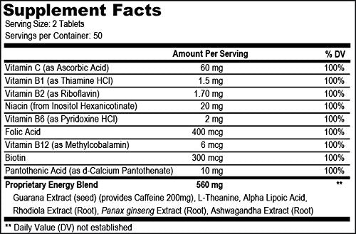 Vue du flacon de côté avec informations nutritionnelles