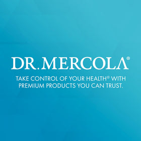 Vue du flacon de Dr. Mercola avec capsules à l'intérieur