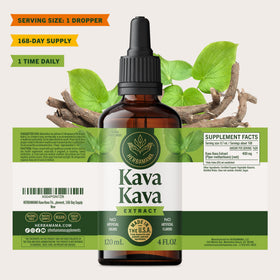 Vue du flacon de Kava HERBAMAMA avec arrière-plan neutre