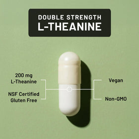 Vue du flacon de L-Théanine NatureWise avec capsules