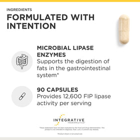 Vue du flacon de Lipase Concentrate-HP d'Integrative Therapeutics