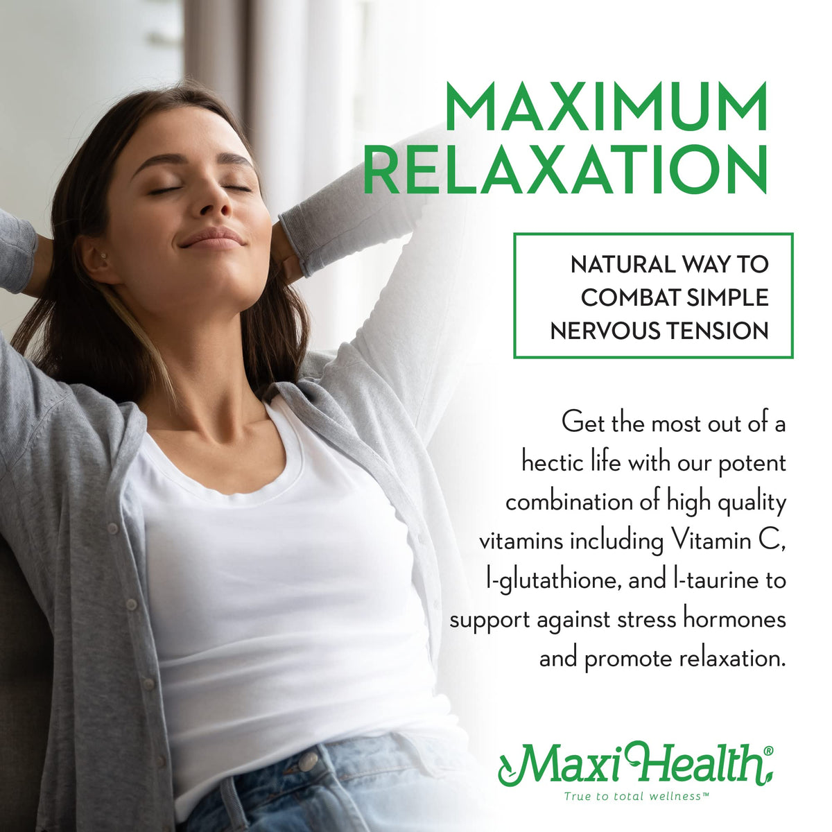 Vue du flacon de Maxi Health daily wellness avec capsules