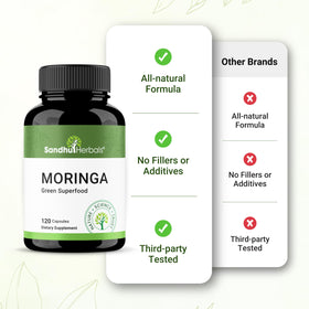 Vue du flacon de Moringa Pure SANDHUHERBALS ouvert
