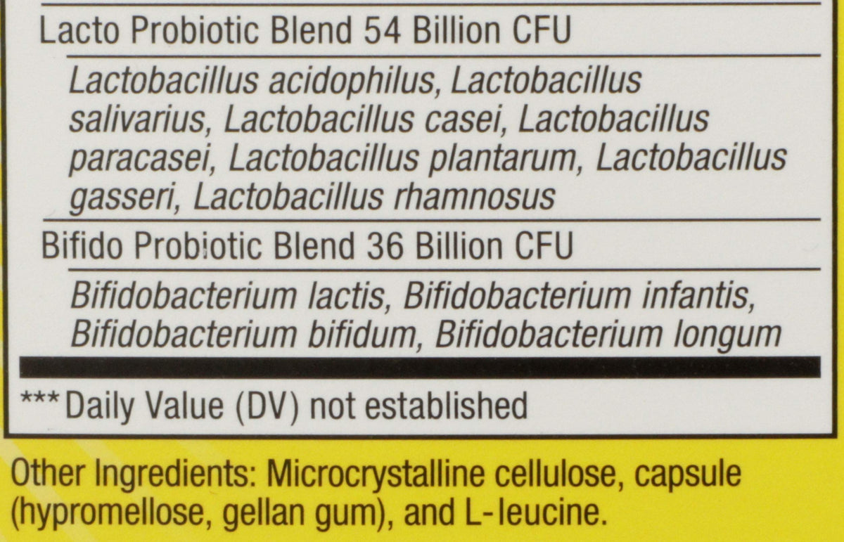Vue du flacon de probiotique Renew Life sur une surface blanche