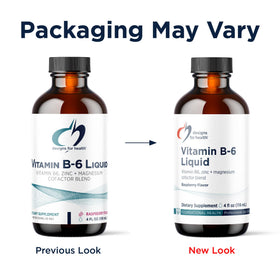 Vue du flacon de Vitamine B6 liquide Designs for Health