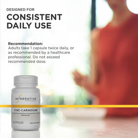 Vue du flacon de Zinc-Carnosine d'Integrative Therapeutics